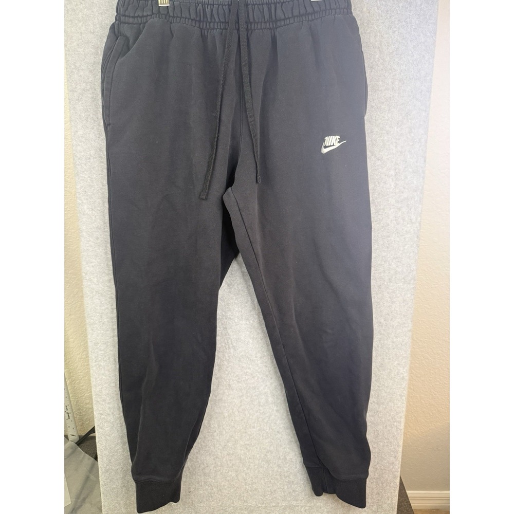 Vintage Y2K Men's Nike Black Pigment Dyed Drawstring Joggers Size Medium